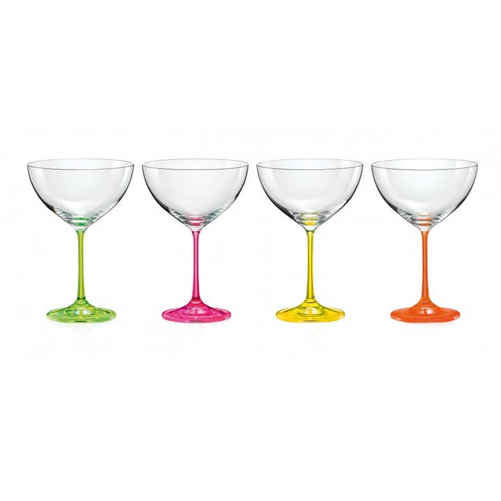 Neon cocktail glasses 340 ml - set of 4 for wholesale by AULICA
