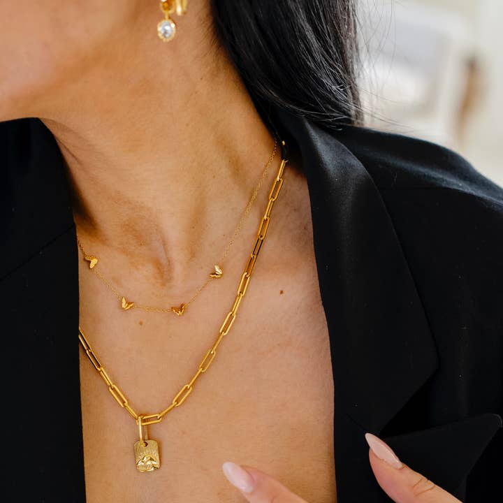Dounia Butterfly Necklace for wholesale by Namaste Jewelry