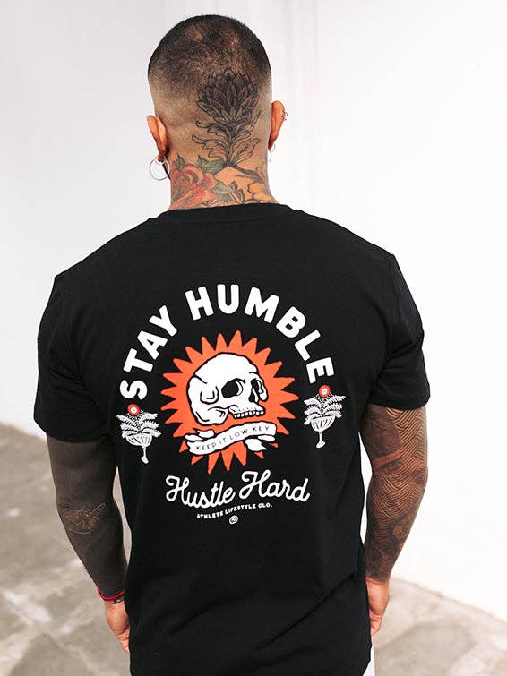 Stay Humble T-shirt - Svart för wholesale av Thundernoise