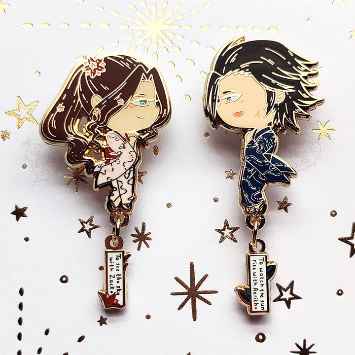 FFVIIR | Tanabata CloTi & Zerith | Épinglettes en émail pour la vente par squibblefu