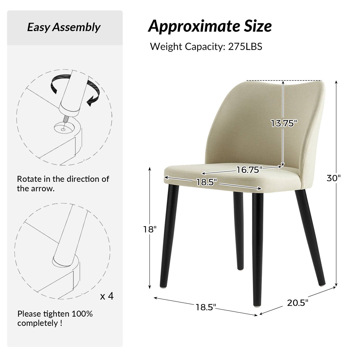 Karat Home - Wholesale Chair - Seren Dining Chair,Set Of 25