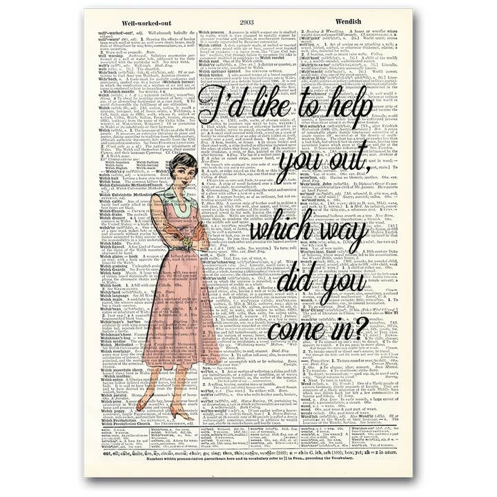 Arte Impressa | Página do Dicionário | Vintage | Gostaria de ajudar por atacado de Vintage Dictionary Art