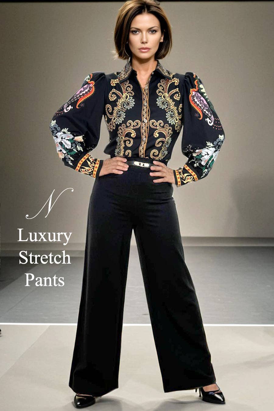 BLACK PN0006 PANTS for wholesale on Faire1