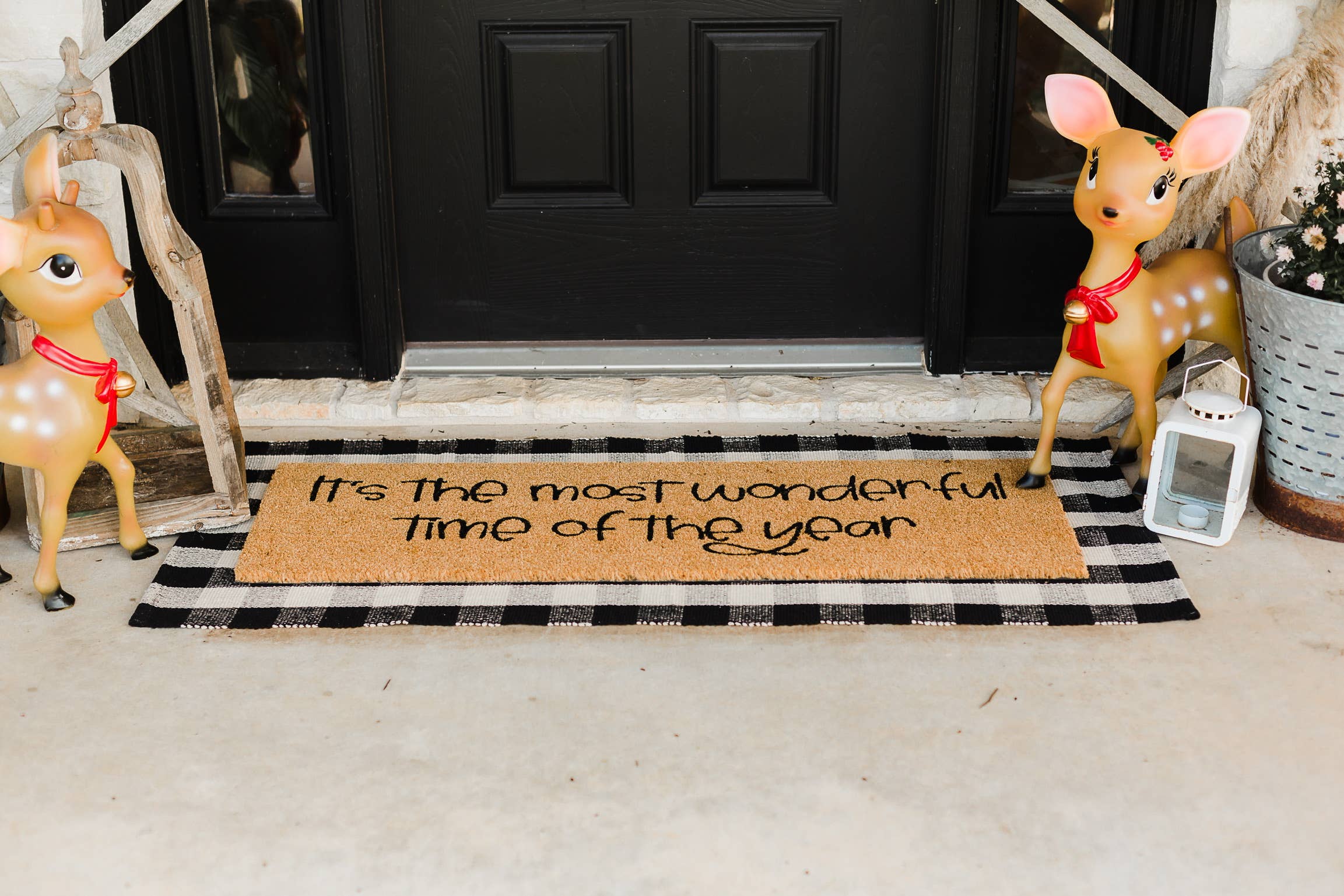 Modern Burlap - Wholesale Door Mat - Doormat runner - Buffalo plaid2