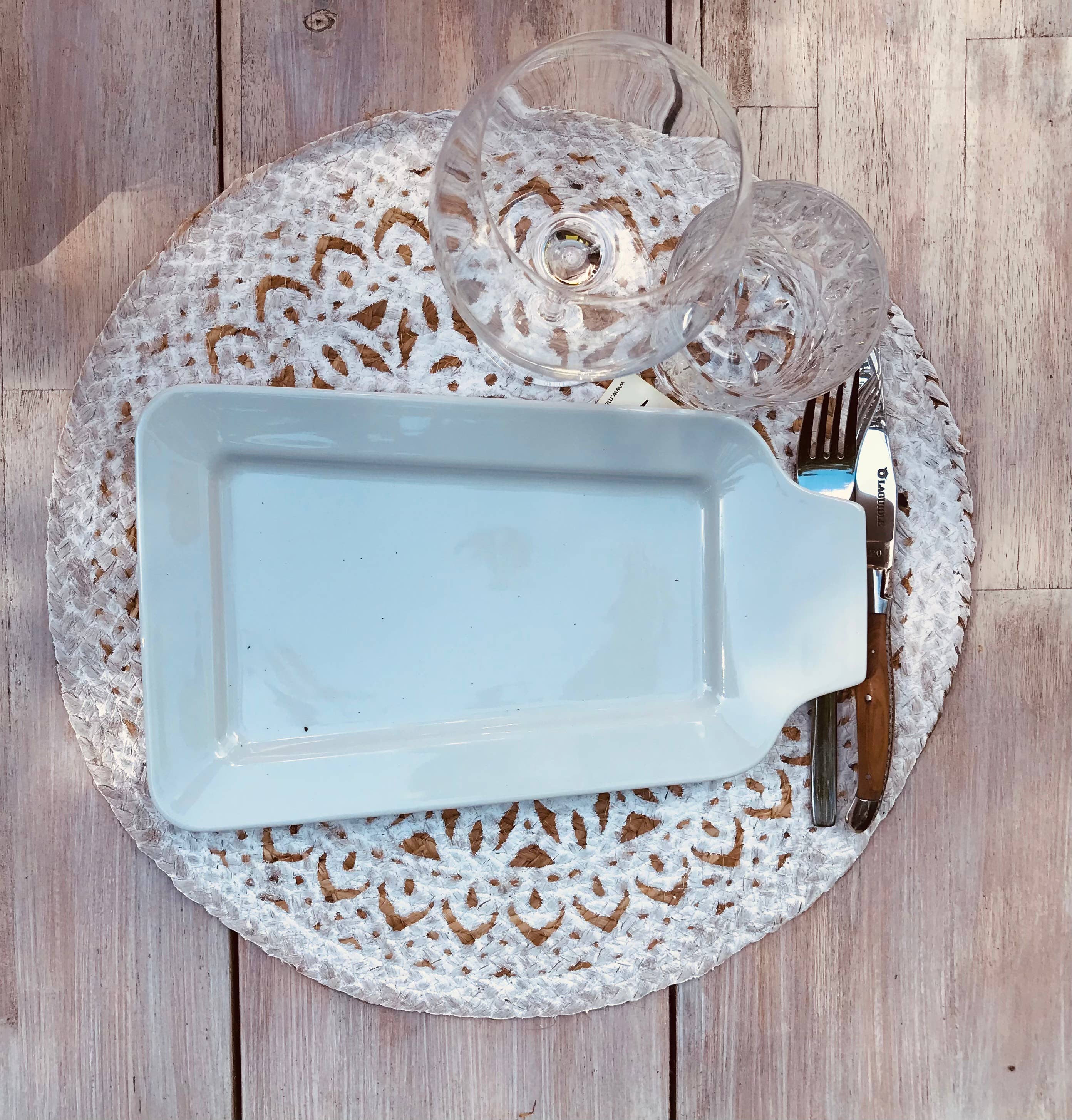 MajKay - Wholesale Placemat - Jute placemat | white print2