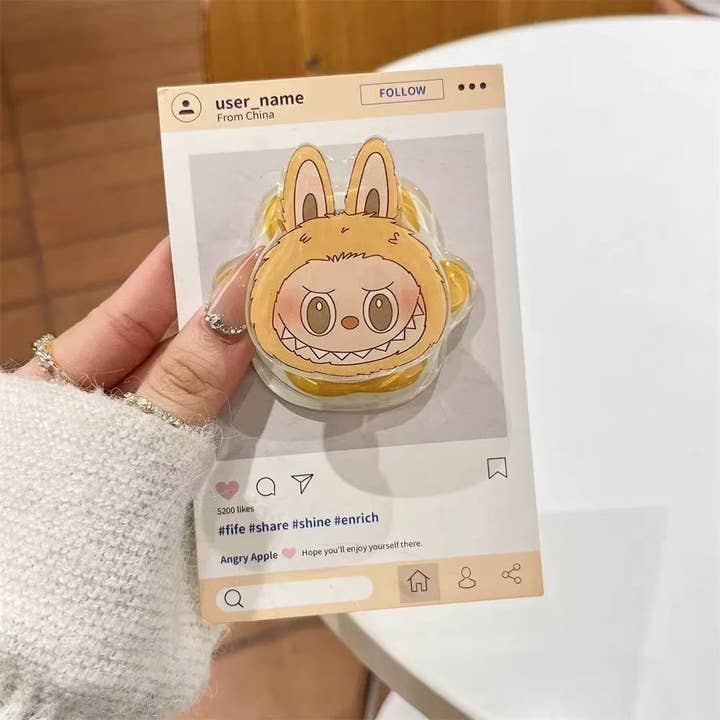 Sparkling Extras - Wholesale Phone Grip - Cute Labubu Magnetic phone Holder Grip Phone Accessory
