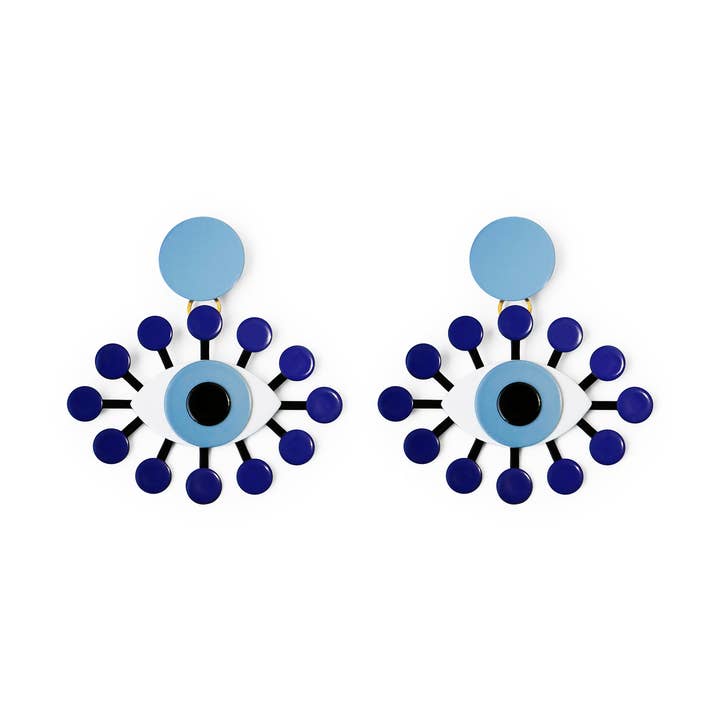 Nazar Statement Oorbellen – Gedurfd Oogontwerp voor wholesale door ISUWA Jewelry
