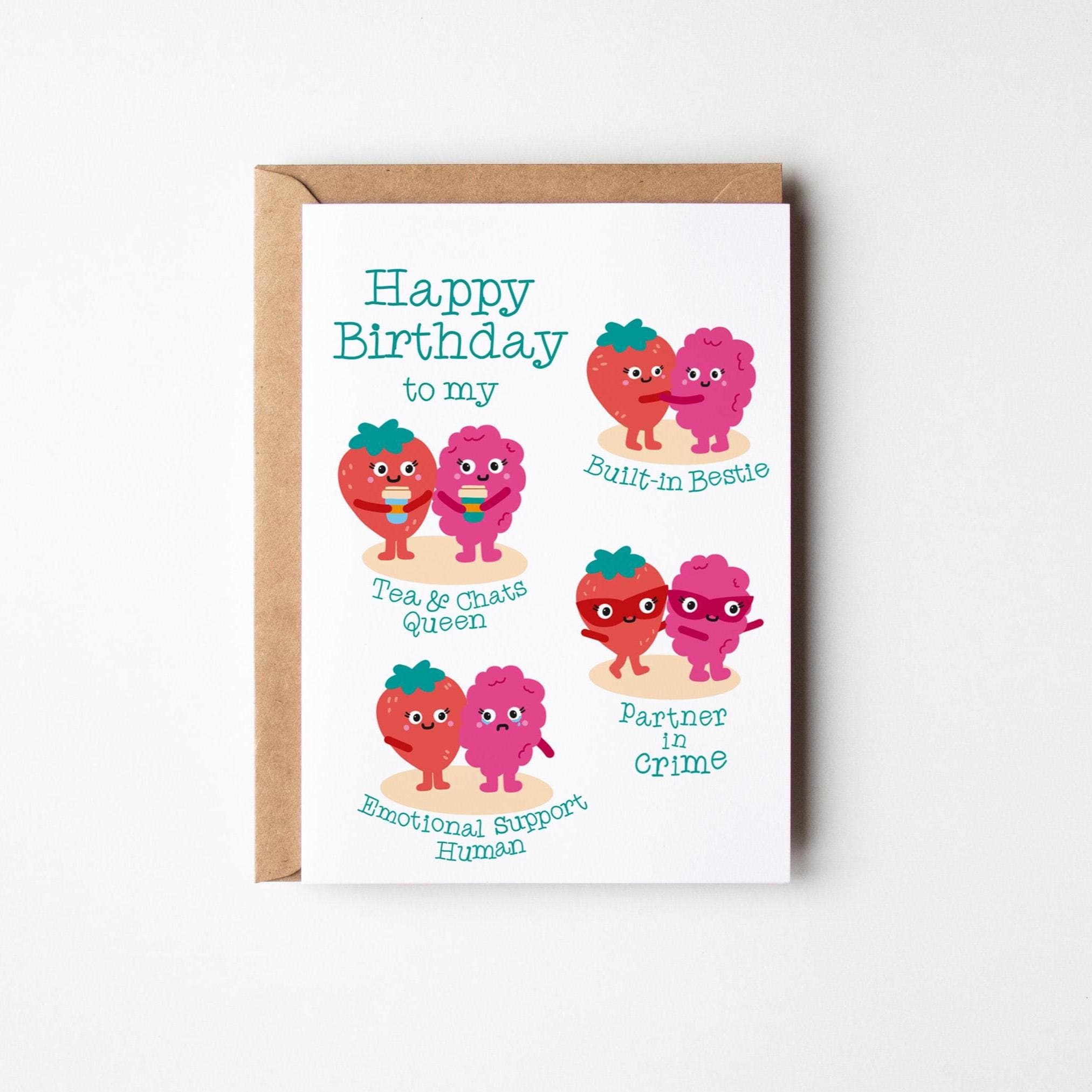 PulpKo - Wholesale Birthday Card - Cute Sister or Best Friend Birthday Card0