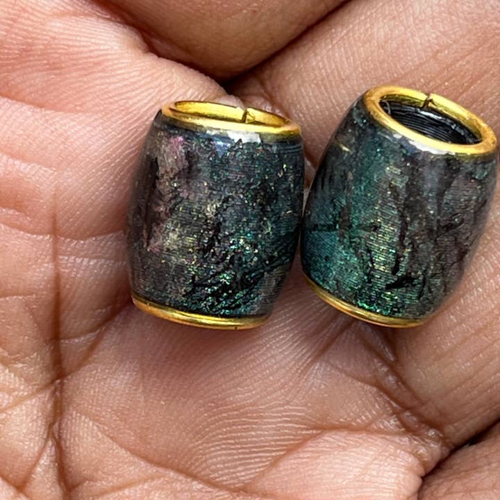 elevated loc jewelry - Wholesale Hair Accessories Set - Women's - Labradorite Style Beads for Locs, Braids-Set of 52