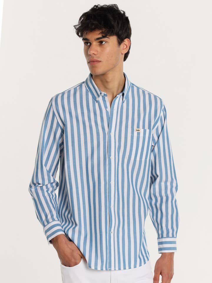 LOIS JEANS - Langærmet skjorte med stribet print for engroshandel hos PAUSANT SHOP ONLINE