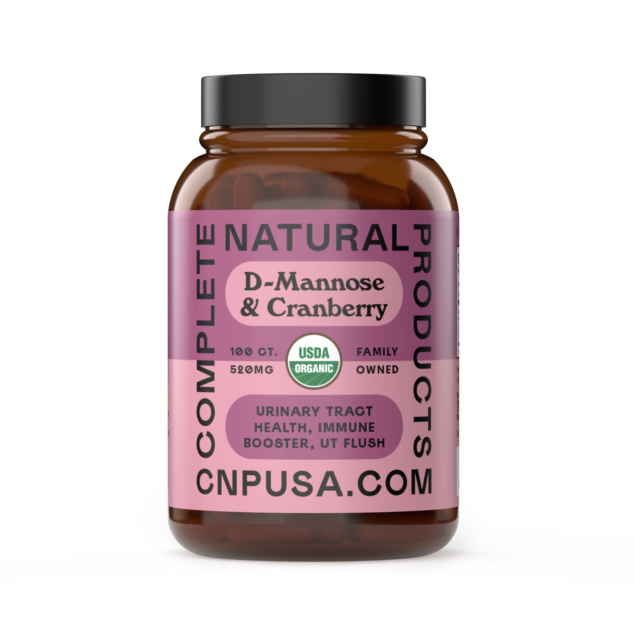 Complete Natural Products - Wholesale Oral supplement/vitamin - Organic D-Mannose & Cranberry Capsules