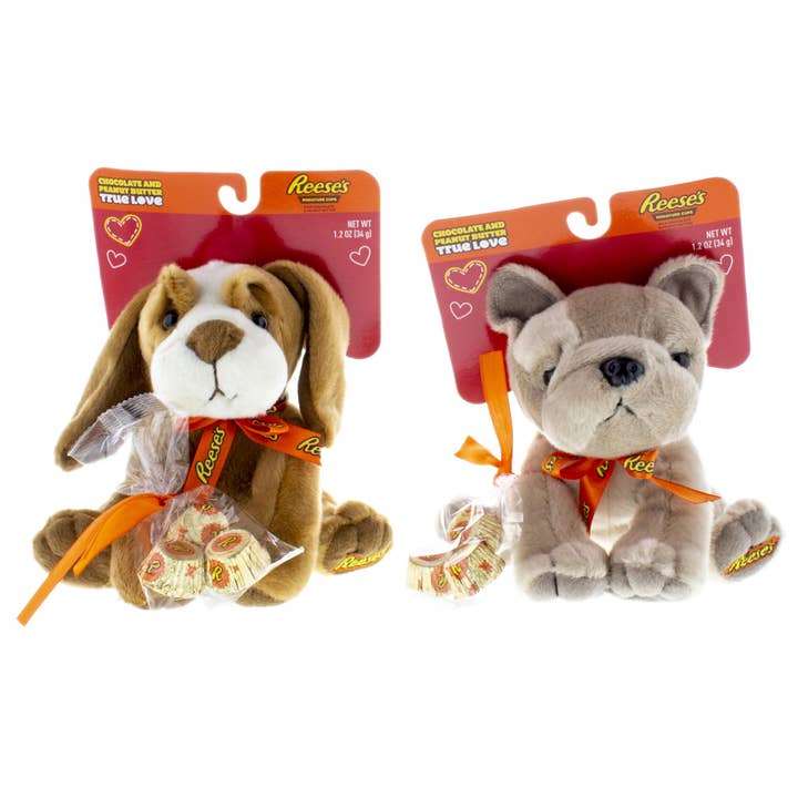 I Got Your Candy - Vendita all'ingrosso Peluche - Bambini e neonati - Peluche a forma di cucciolo di San Valentino di Reese's (confezione da 4)