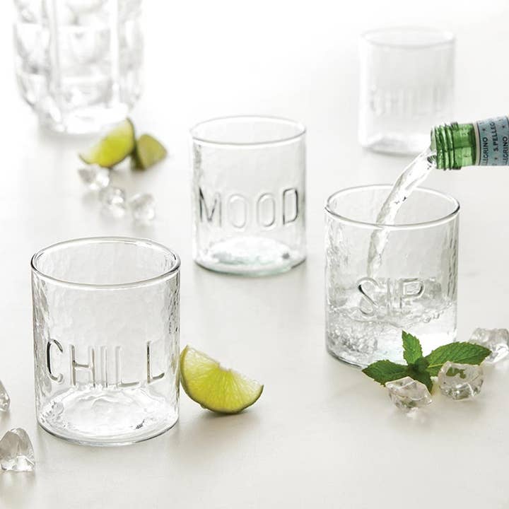 Santa Barbara Design Studio by Creative Brands - Wholesale Drinking Glass/Cup - Face to Face Hammered Glass - Sip