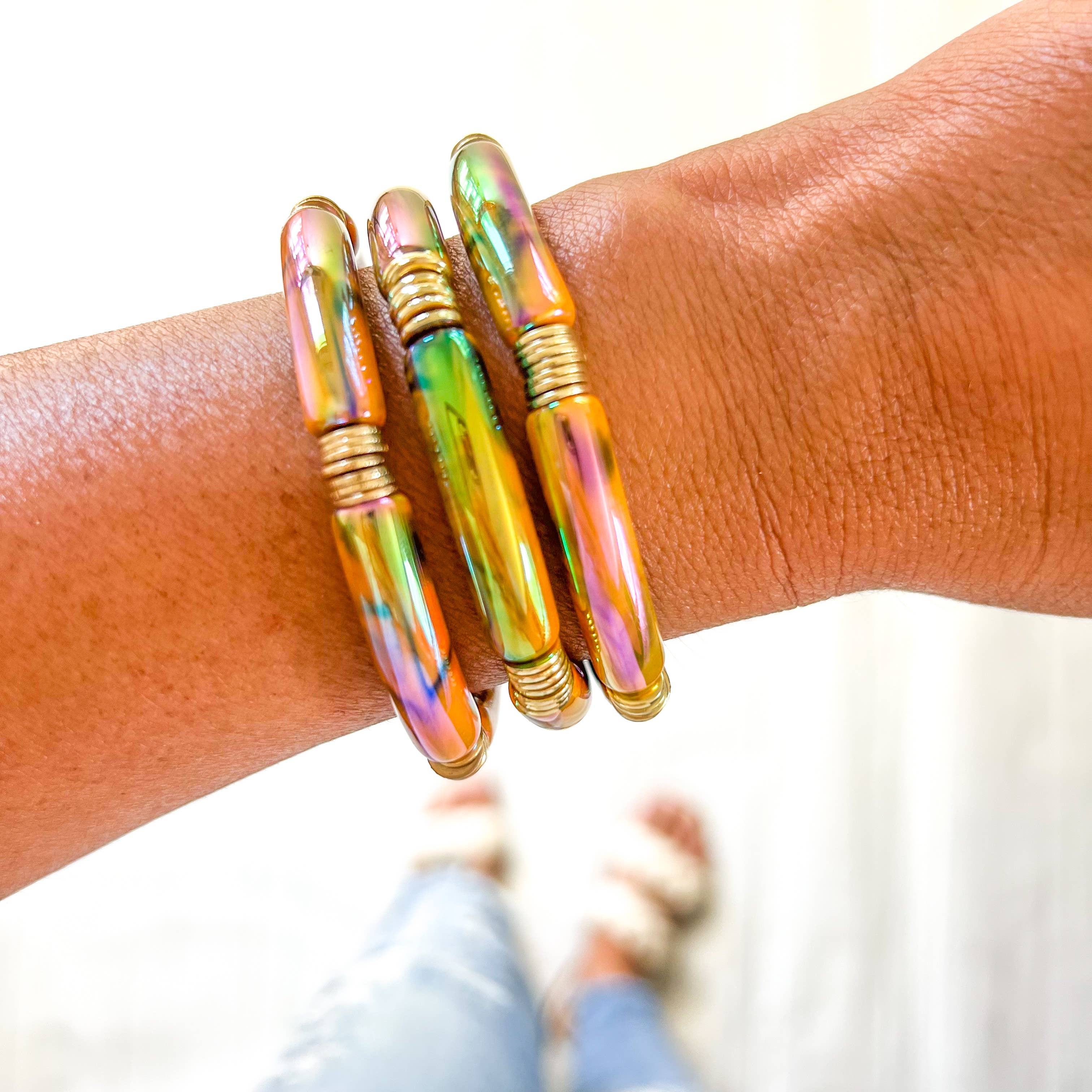 Savvy Bling - Wholesale Beaded Bracelet - Metallic Tube Bracelets36