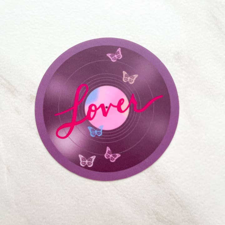Sundae Sisters Co - Vente Autocollant - Autocollant pour disque vinyle Lover | Autocollant inspiré de Taylor Swift2