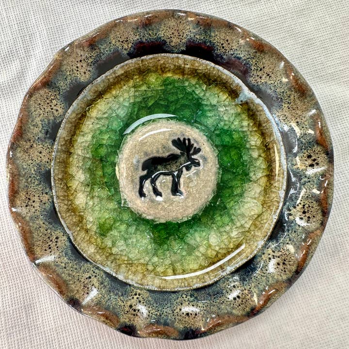Down to Earth Pottery - Wholesale Decorative Plate/Dish/Bowl - Icon Series Moose0