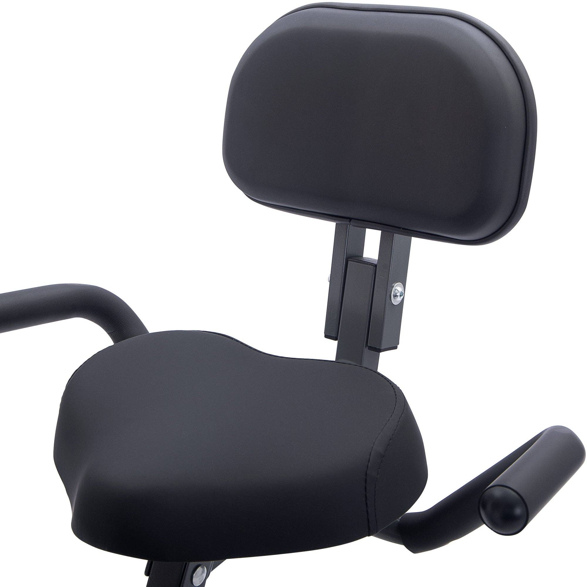 Orange County Decor - Wholesale Fitness Equipment - Folding Exercise Bike, Fitness Upright And Recumbent X Bike With 16 Level Adjustable Resistance, Arm Bands And Backrest Pink Metal18