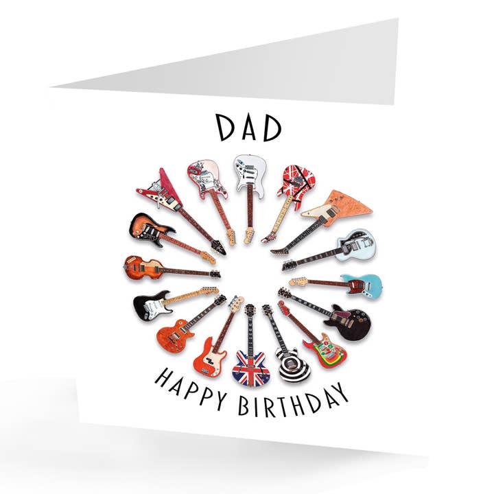 Tarjeta de guitarra de feliz cumpleaños para papá. para venta al por mayor de presentingperfection