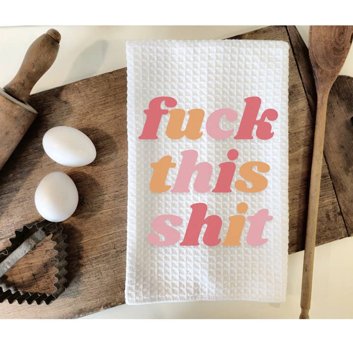 Fuck this shit pastel funny Hand Towel for wholesale by Rebel Roses