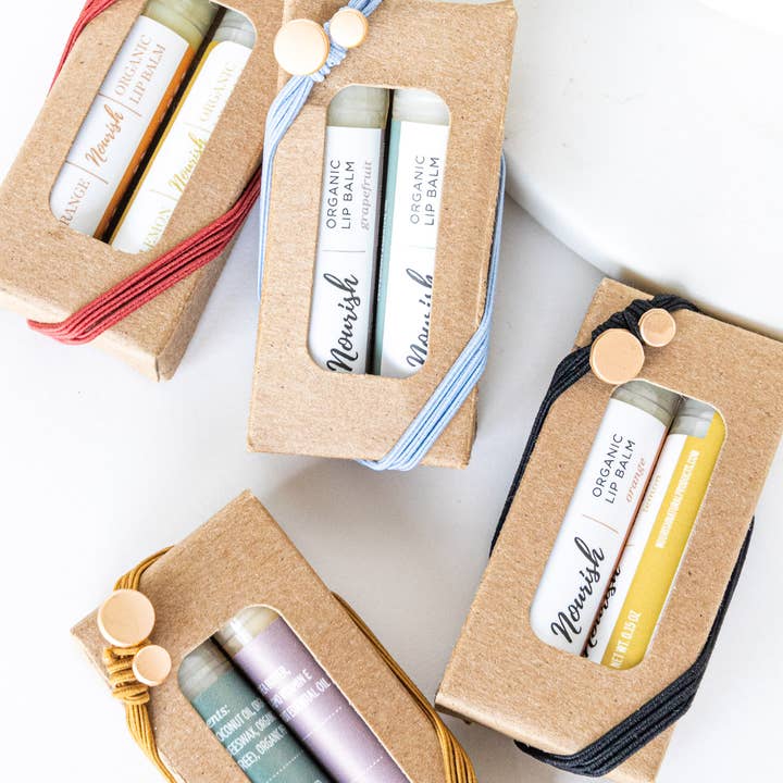 Nourish Natural Products - Wholesale Lip Balm Set - Lip Balm Duo - Candy Cane + Vanilla Chai0