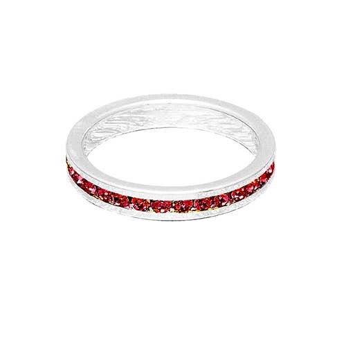 Maya J - Vente Anneau/bague à empiler - Bague Empilable en Plaqué Or 14K avec Pierre de Naissance - Simple / Recharge18