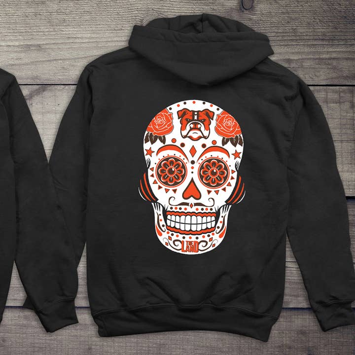 Sweat à capuche Cleveland Sugar Skull pour la vente par Artopia