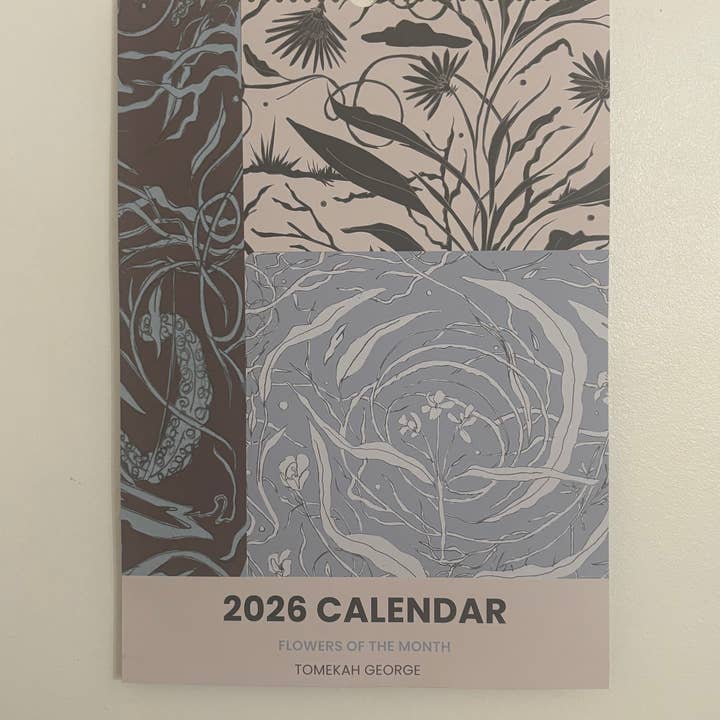 2026 Wall Calendar, Flower Art Prints, Illustrated Calendar for wholesale by Tomekah George