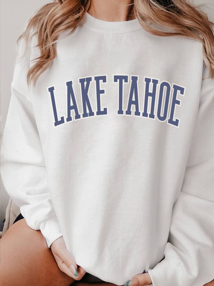 LAKE TAHOE PUFF GRAPHIC BRUSHED SWEATSHIRTS for wholesale by Rustee Clothing