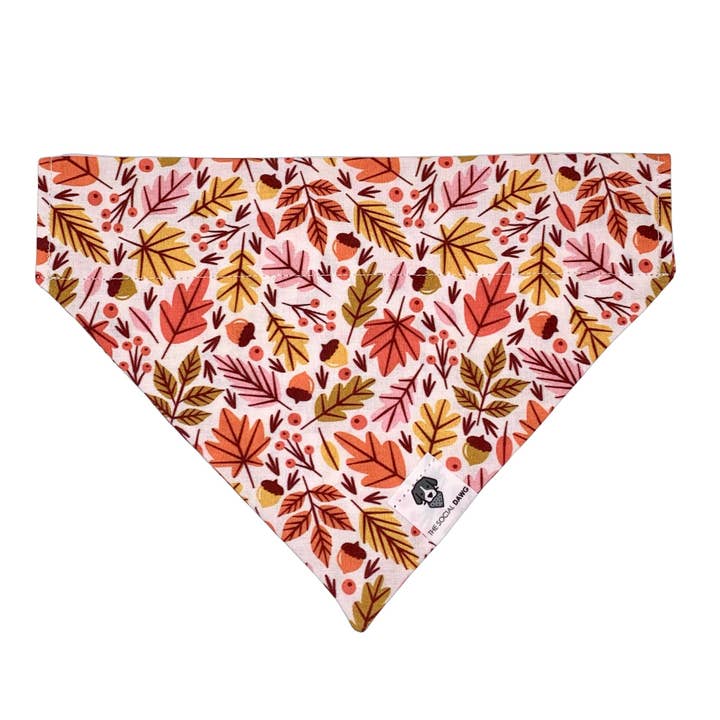 Fall Leaves Slip-On Dog Bandana for wholesale by The Social Dawg