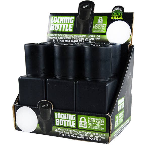 Novelty Brands - Wholesale Humidor/Cigar Accessory - SMOKEZILLA LOCKING BOTTLE 6 PIECES PER DISPLAY