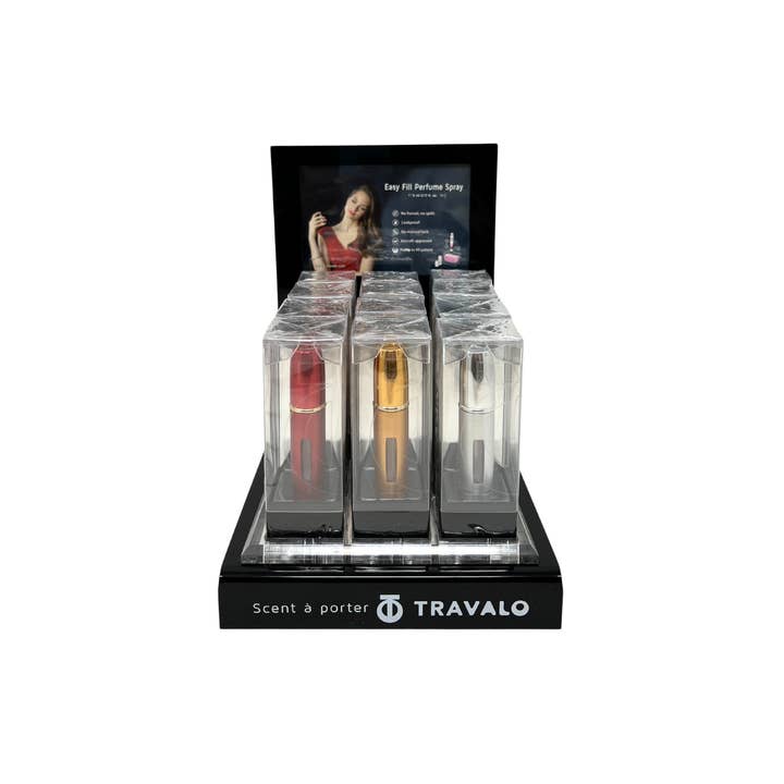 TRAVALO - Wholesale Perfume/Eau de Toilette - TRAVALO Lux 12 pc + Display Travel Fragrance Bottle Atomizer