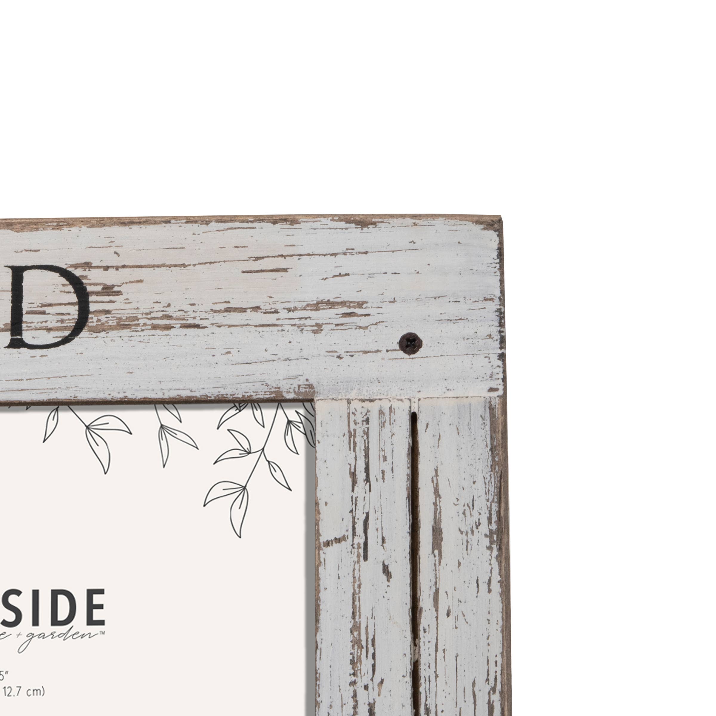 Foreside Home & Garden - Wholesale Picture Frame - 5x7 Photo Dad Love White Picture Frame Dad Gift5