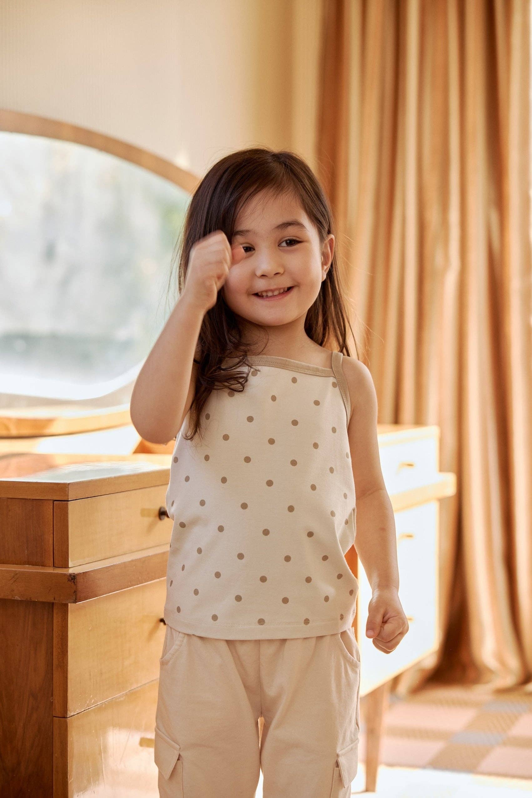 Norsu Organic - Wholesale Tank Top - Kids - Girls Organic Bamboo 2-piece Tank Top-Cream/Almond4