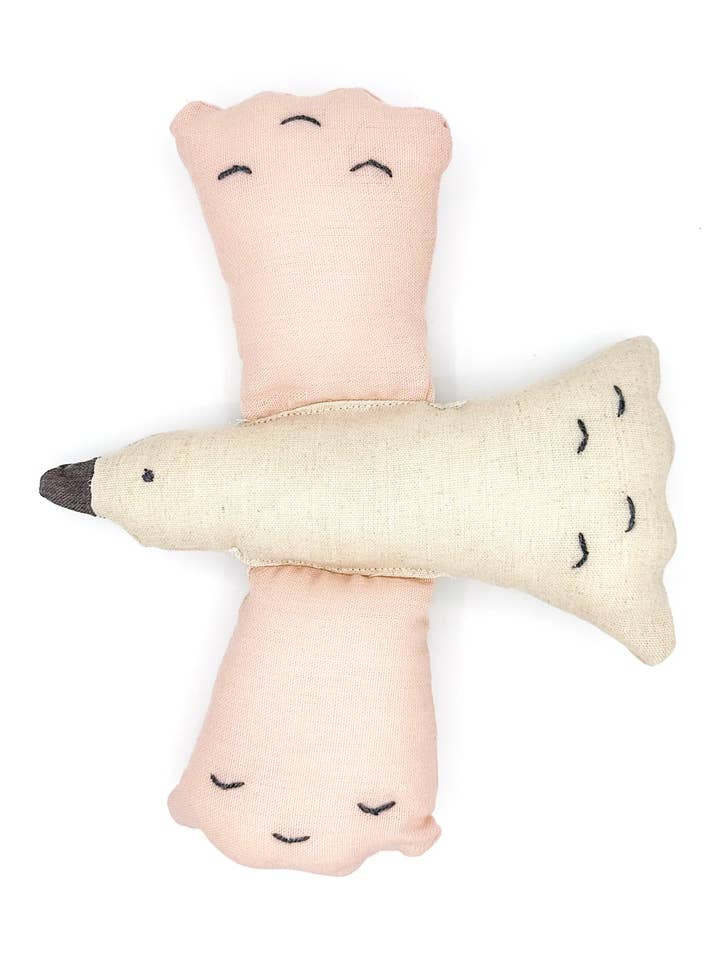 Linen Bird Light Pink for wholesale by Little Blue Swallow