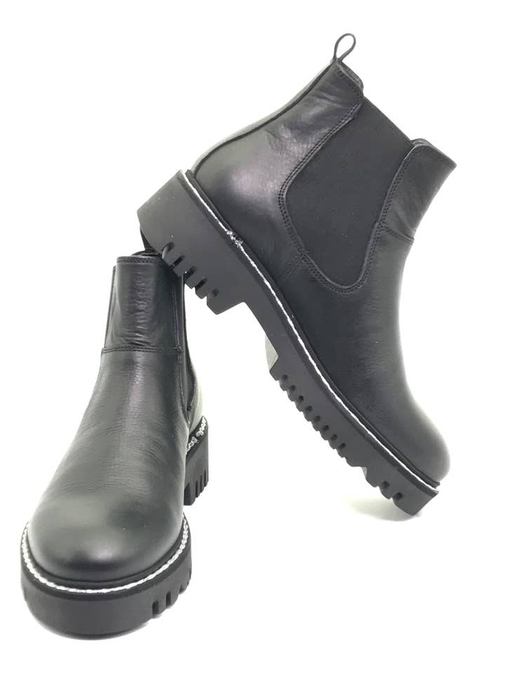 Zwarte enkellaars Venice voor wholesale door Caponi