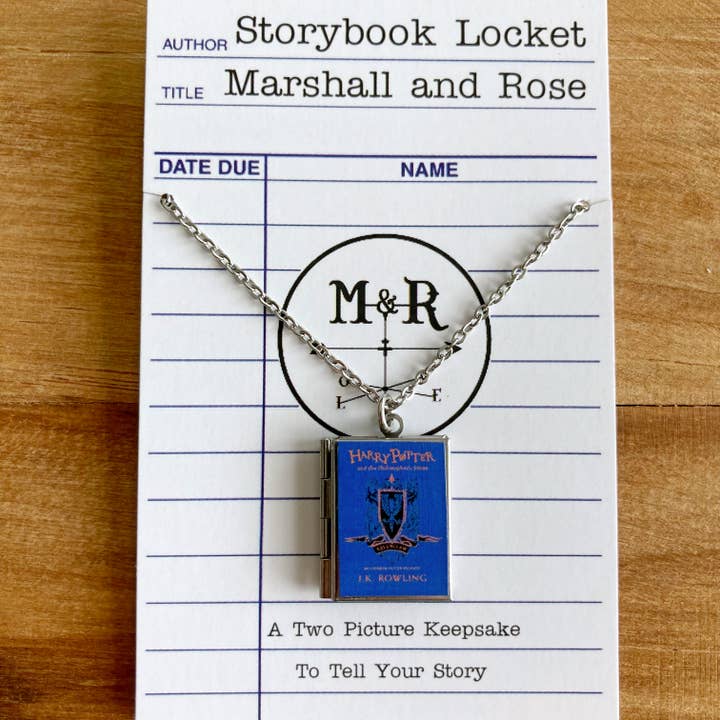 Marshall and Rose - Wholesale Locket Necklace - Book Locket Harry Potter - House Ravenclaw