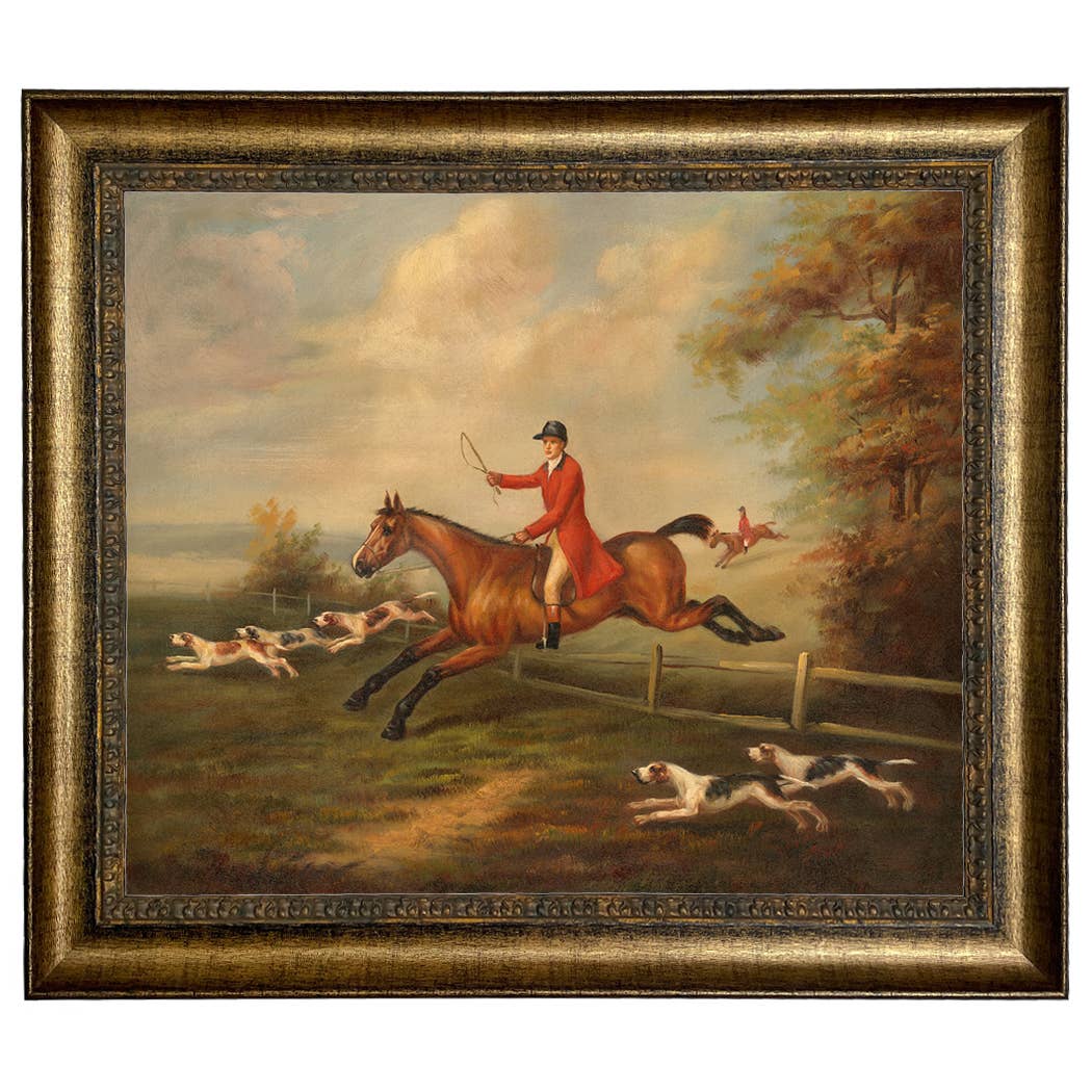 Madison Bay Co. - Historical Home Decor Reproductions - Wholesale Painting/Drawing - Fox Hunting Scene Vintage Painting Print on Canvas15