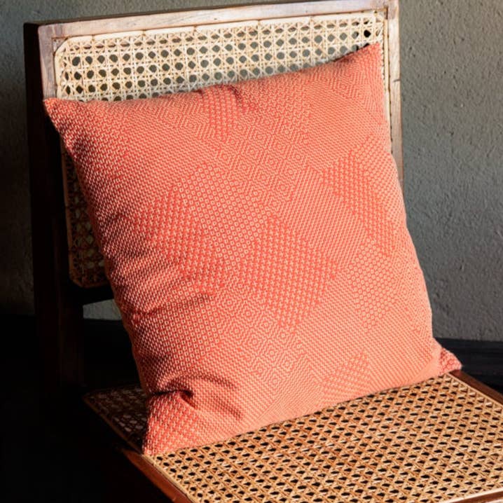 Sashiko Cushion Cover – Cinnabar for wholesale by Link Collective