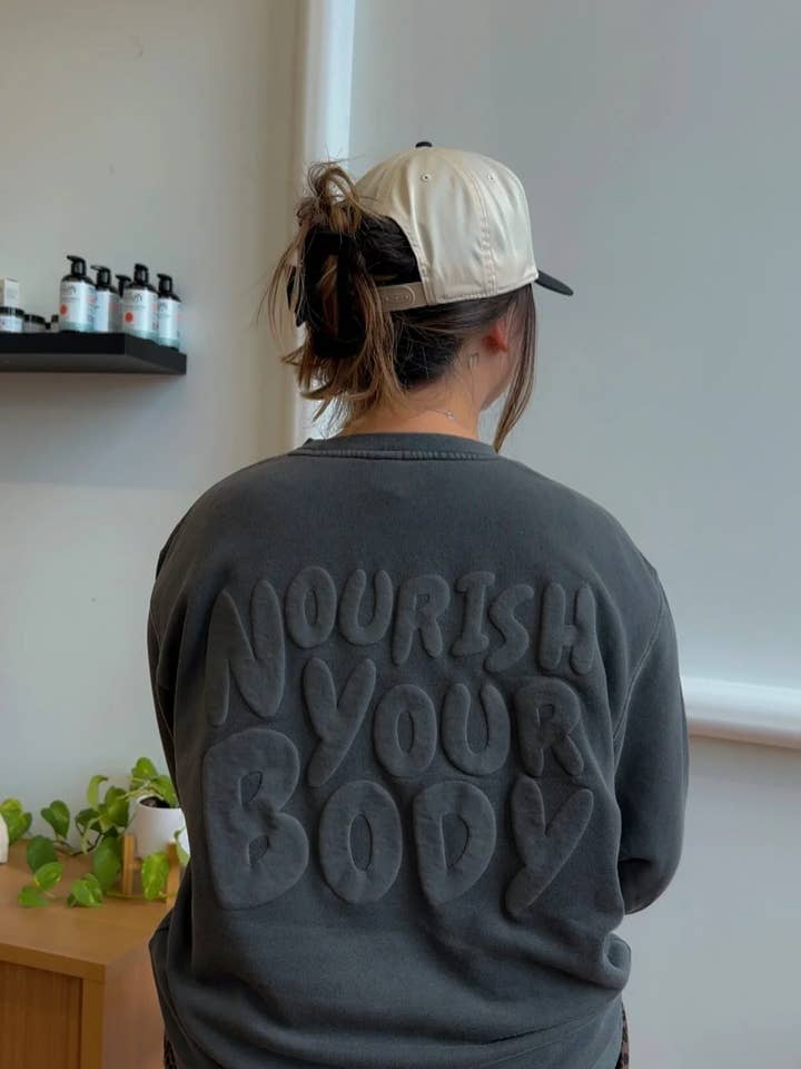 Nourish Your Body Crewneck for wholesale by Jonathan Sprouts