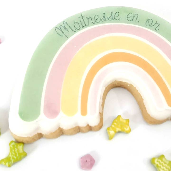 La fabrique de meline - Wholesale Cookie - Artisanal biscuit – “Golden Teacher” – Rainbow theme1