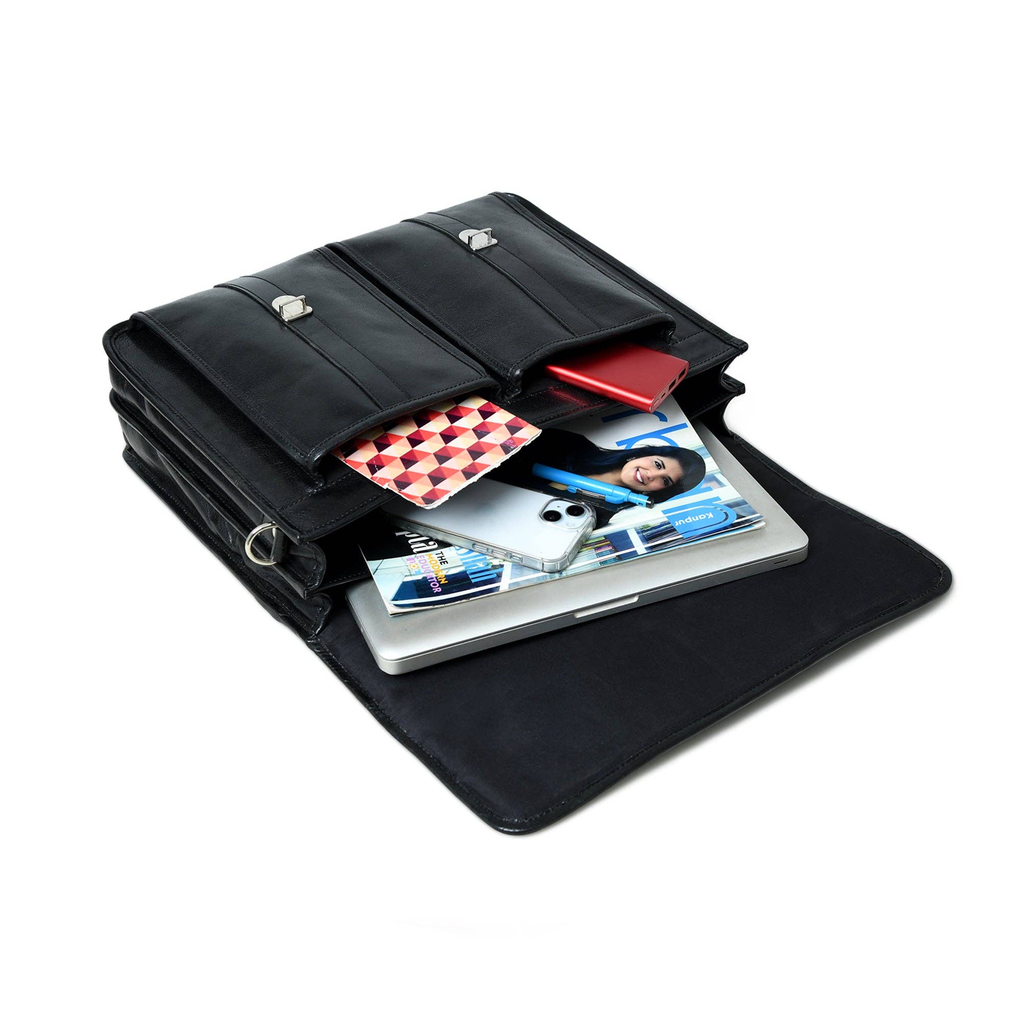 Classy Leather Bags – wholesale Briefcase – Unisex – The Architect Black Executive4