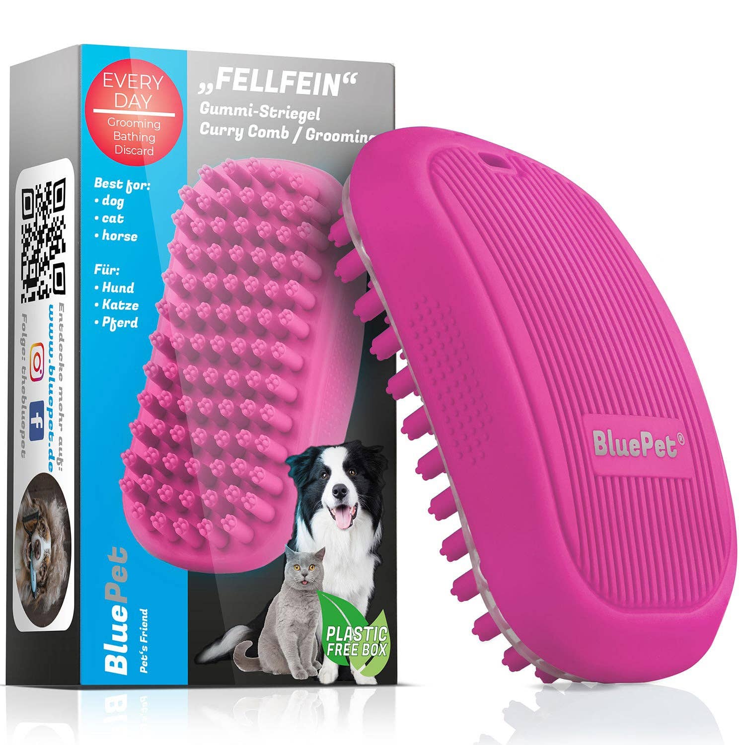 BluePet - Wholesale Pet Brush - Cat/Dog - 'FellFein' rubber curry comb for dogs7