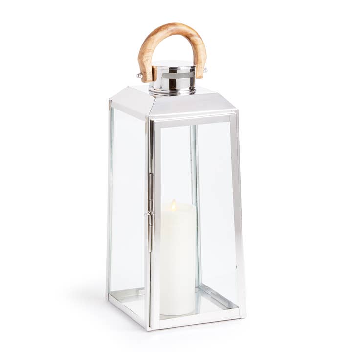 Stainless Steel Natural Oceanside Outdoor Lantern Large for wholesale on Faire