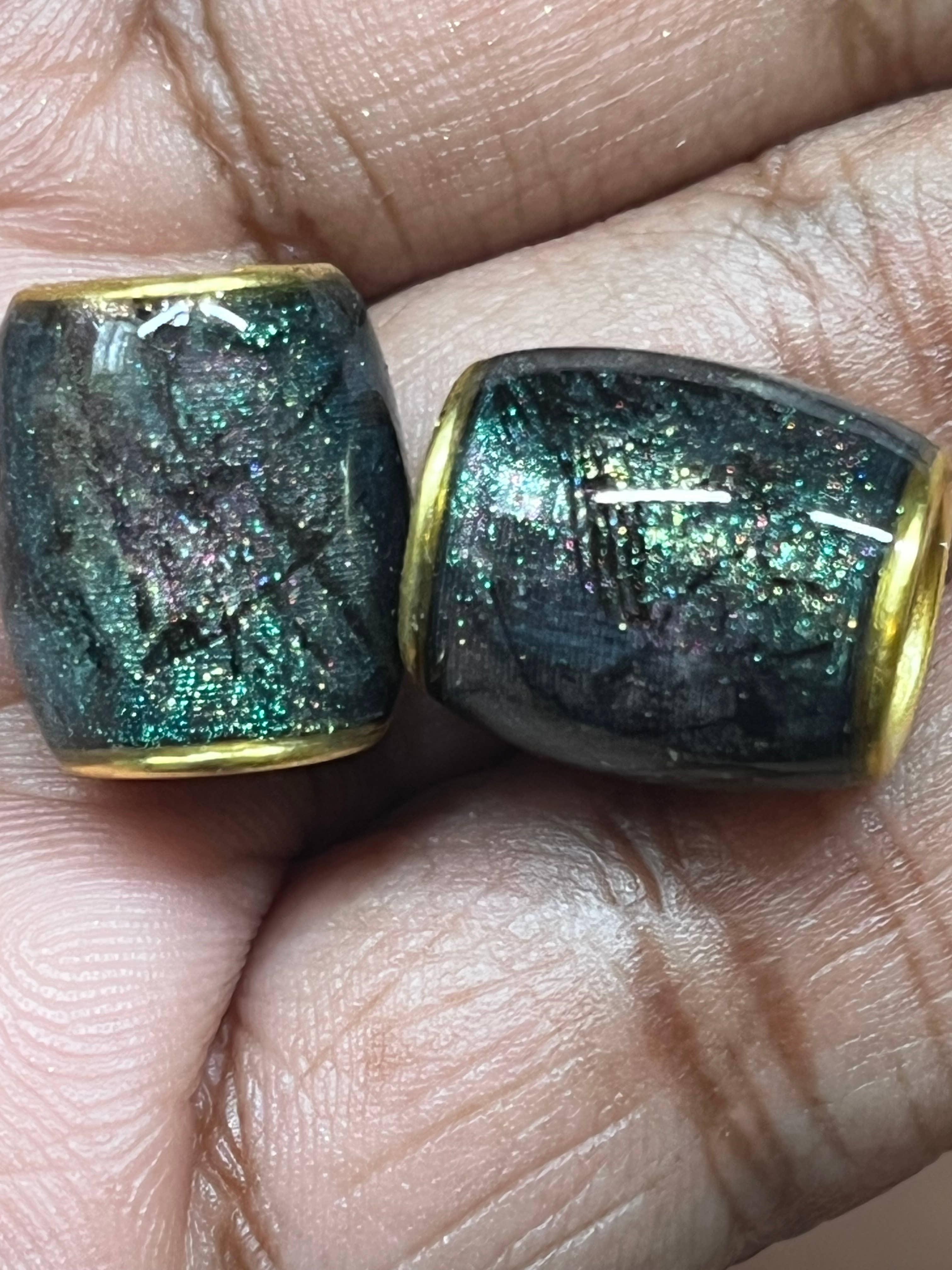 elevated loc jewelry - Vente Ensemble d'accessoires pour cheveux – femme - Perles de style labradorite pour locs, tresses - Ensemble de 54