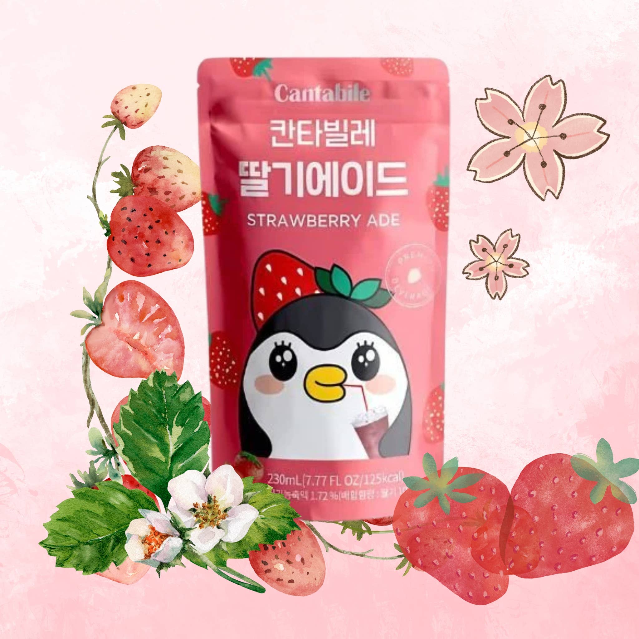 utoppa GmbH - Wholesale Fruit juice - CANTABILE Strawberry Ade Pouch Drink 230ml2