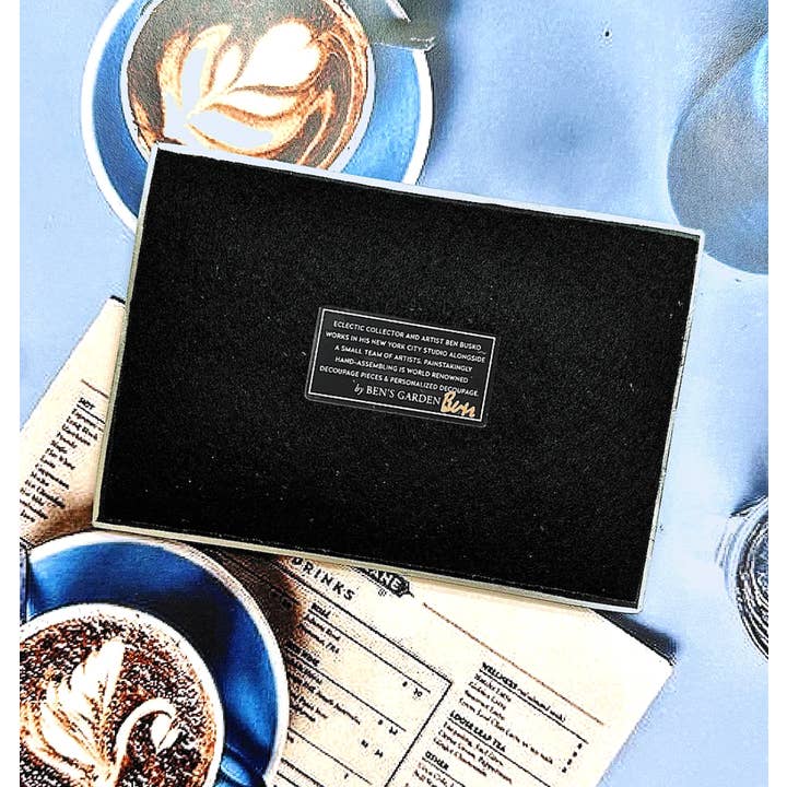 Ben's Garden - Wholesale Decorative Tray - French Envelope With Heart Decoupage Glass Tray
