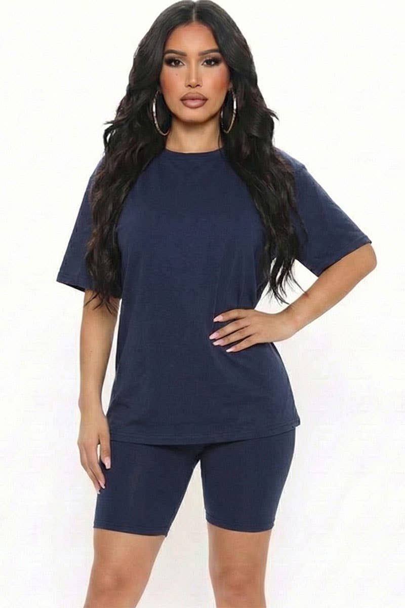 CAPELLA APPAREL - Wholesale Activewear Set - Women's - Loose Fit Top & Bike Shorts Set44