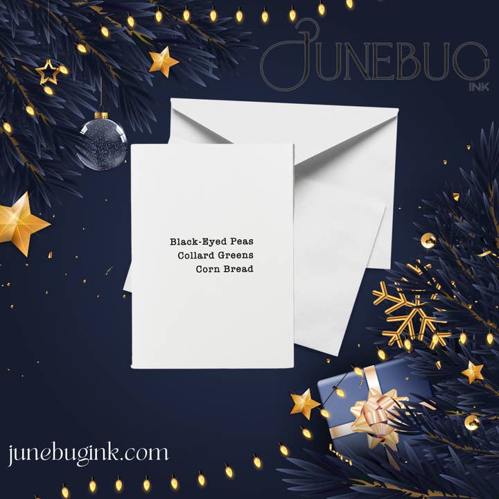Junebug Ink - Wholesale New Year's Card - Happy New Year Card (Recipe inside)3