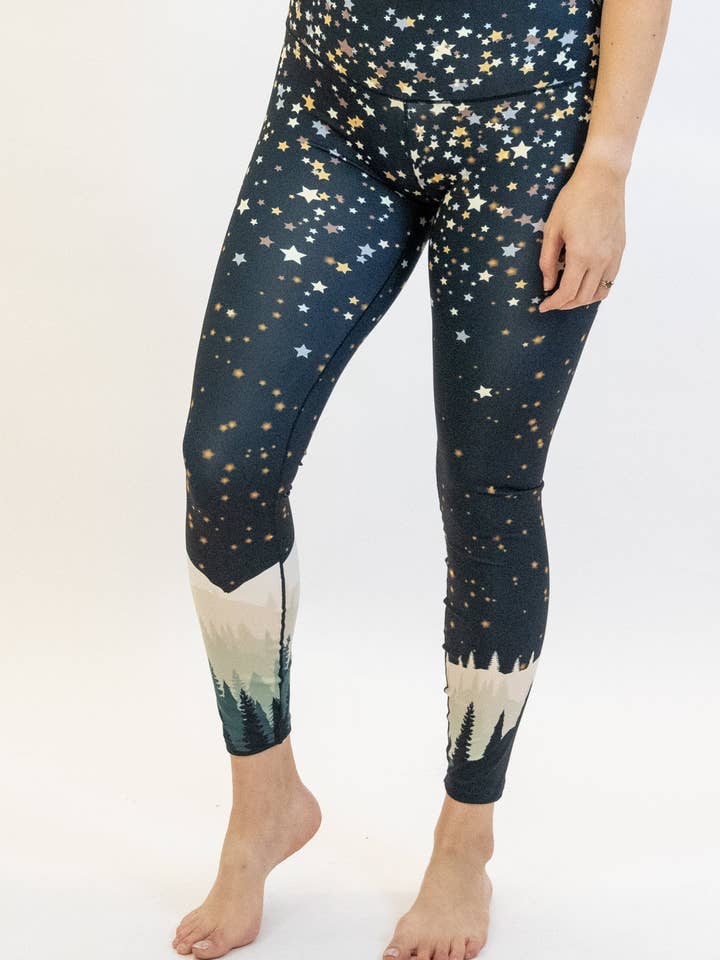 Neujahrs-Berg-Yogahosen für den Großhandel von Colorado Threads