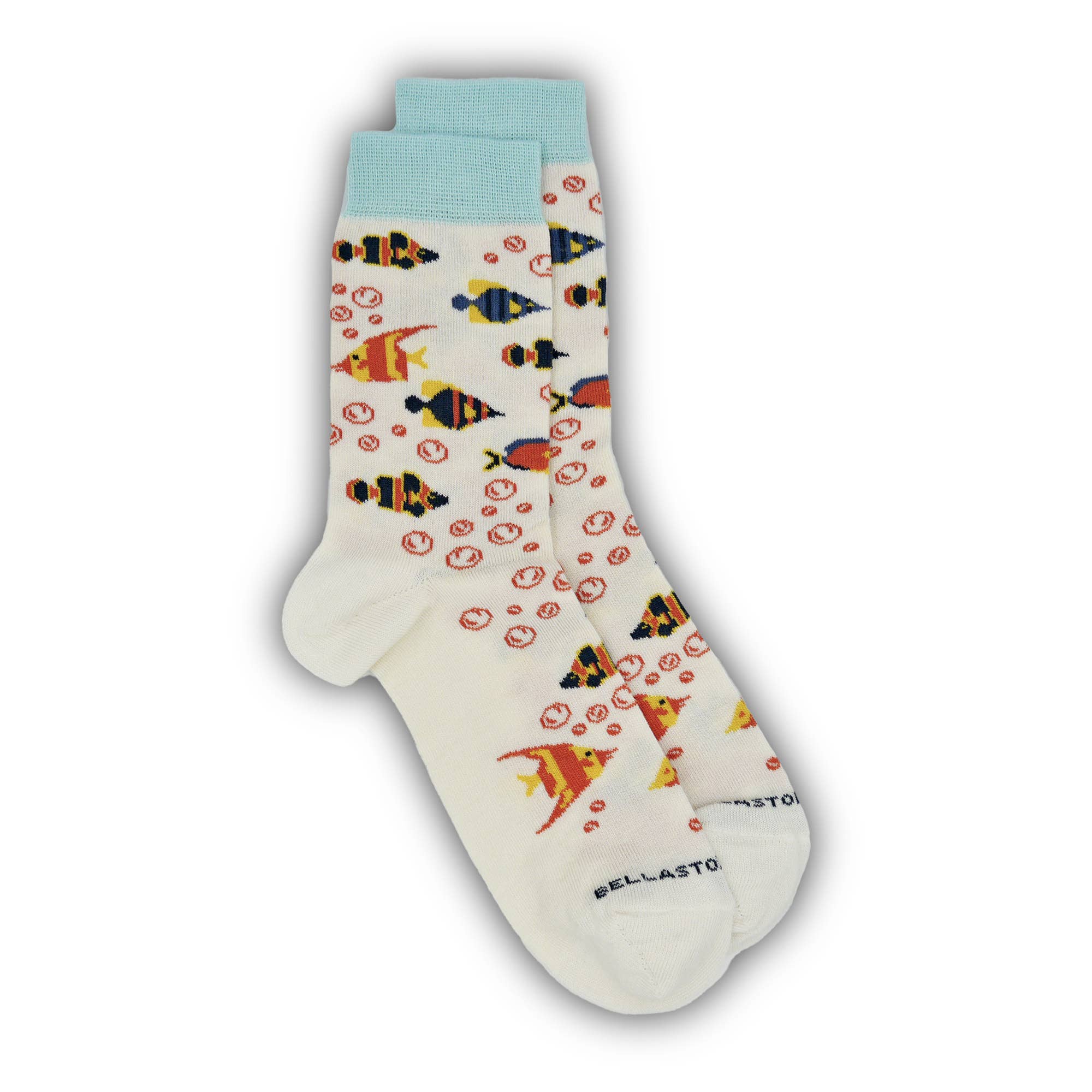 BellaStoria Vegan - Wholesale Socks - Women's - Bamboo Mid Socks - Acquario White